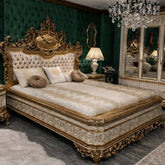 Luxury Royal King Size Bedroom Furniture Set β Complete Premium Antique Collection