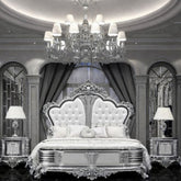 Luxury Royal King Size Bedroom Furniture Set β Bed with Side Tables & Dressing Table