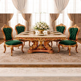 Antique 6 Seater Dining Table β Royal Hand-Carved Luxury Dining Set