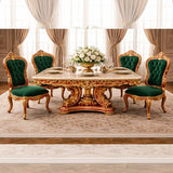 Antique 6 Seater Dining Table – Royal Hand-Carved Luxury Dining Set