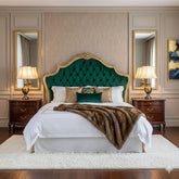 Luxury Antique King Size Bed Set with Side Tables & Bench β Royal Classic Bedroom Furniture
