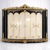 Luxury Black & Gold Royal Marble Finish Wardrobe