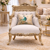 Luxury Royal Single Seater Sofa Chair β Hand-Carved Gold Accent Chair