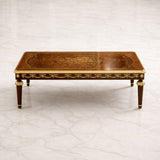 Luxury Rectangular Wooden Center Table with Royal Inlay Design (4×3 Feet)