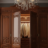 Luxury Classic Solid Wood Wardrobe with Royal Carving