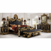 Luxury Royal King Size Bedroom Furniture Set β Premium Antique Style Complete Set