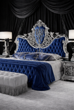Luxury Antique King Size Bed Set with Dressing Table & Side Tables – Solid Teak Wood