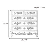 Luxury walnut finish teak wood dresser chest for bedroom storage