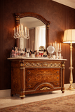 Luxury Classic Wooden Dressing Table with Mirror & Storage Drawers