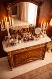 Luxury Classic Wooden Dressing Table with Mirror & Storage Drawers