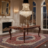 Luxury 6 Seater Dining Table Set – Royal Hand-Carved Solid Wood Classic Design