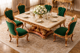 Antique 6 Seater Dining Table – Royal Hand-Carved Luxury Dining Set