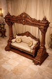 Luxury Wooden Carved Swing Jhula | Royal Antique Designer Wooden Jhula