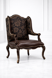 Luxury Classic Wingback Accent Chair – Antique Wooden Lounge Chair