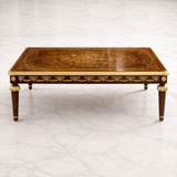 Luxury Rectangular Wooden Center Table with Royal Inlay Design (4×3 Feet)