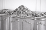 Luxury Silver Classic Wardrobe with Royal Carving