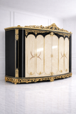 Luxury Black & Gold Royal Marble Finish Wardrobe