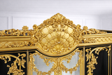 Luxury Gold & Black Designer Wardrobe | Premium Italian Carving Almirah
