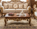 Royal Classic Living Room Sofa Set – European Palace-Style Hand-Carved Wooden Furniture