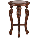 Premium handcrafted teak wood pedestal table for home décor
