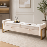 teak wood storage bench with cushion