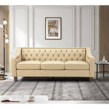 Premium 3 seater upholstered teak wood couch