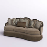 Elegant teak wood 3-seater sofa by Sky Rise Decor Furniture
