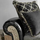 Premium fabric and leather chaise lounge