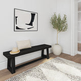 Minimalist black wooden coffee table