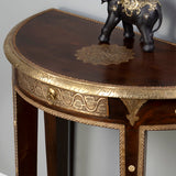 Traditional teak wood console table for living room