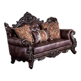 Premium Brown Teak Wood Sofa Set