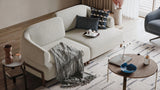 Premium modern sectional sofa with teak wood legs