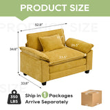 Premium single seater accent chair with teak wood frame