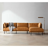 Premium contemporary leather sectional couch