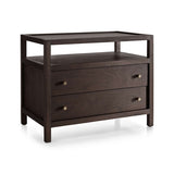 Contemporary teak wood bedroom nightstand