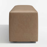 Contemporary solid teak wood seating bench