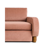 Premium teak wood reading chair with curved armrests