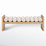 minimalist wooden bench upholstered seat