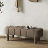 Minimalist cushioned wooden bench indoor furniture