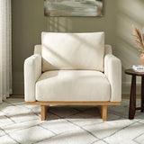 Modern upholstered armchair for living room