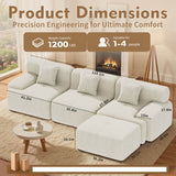 Modern Luxury 5 Seater Cream Modular Sofa Set