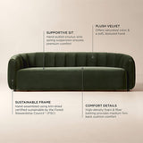 Premium green velvet couch modern home furniture