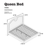 Modern black bed frame with nail-head design