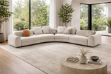 modern curved sectional sofa beige living room