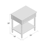 Premium teak wood nightstand for bedroom storage