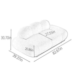 designer boucle sofa cloud couch aesthetic living room