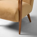 Designer single seater teak wood armchair