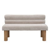 Luxury modern bench seating crafted from solid teak wood
