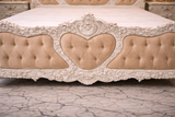 European style royal king size bed solid wood luxury frame
