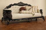 Versailles Royale 3 Seater Sofa – Noir Gold Edition